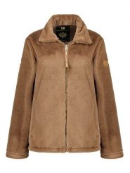Geographical Norway Kurtka polarowa "Tofure" w kolorze jasnobrązowym rozmiar: XXL. Brązowe kurtki damskie Geographical Norway, xxl, bez wzorów, z polaru, bez kaptura. Za 117.45 zł.