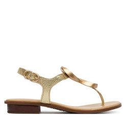 Sandały Hispanitas. Żółte sandały damskie Hispanitas, bez wzorów, bez obcasa, na płaskiej podeszwie. Za 519.99 zł.