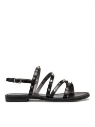 Geox Sandały D Maddalusiac D65YMH 0001J C9999 Czarny. Czarne sandały damskie Geox, bez wzorów, ze skóry, bez obcasa, na płaskiej podeszwie. Za 399.99 zł.