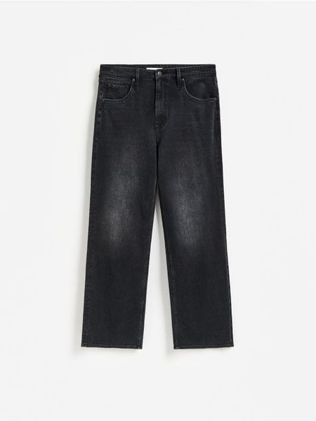 Jeansy bootcut z efektem sprania - czarny. Czarne jeansy męskie Reserved. Za 159.99 zł.