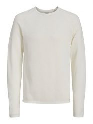 Jack & Jones Sweter w kolorze kremowym rozmiar: XL. Brązowe swetry męskie Jack & Jones, xl, bez wzorów, z bawełny, bez kołnierzyka. Za 74.99 zł.