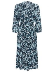 Olsen Sukienka w kolorze czarno-niebieskim rozmiar: 36. Czarne sukienki damskie Olsen, bez wzorów, z tkaniny, bez kołnierzyka, bez ramiączek, maxi. Za 165.99 zł.