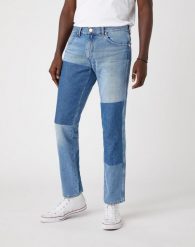 SPODNIE MĘSKIE WRANGLER GREENSBORO SUMMER LOVIN' W15QSF260 112127067. Spodnie materiałowe męskie Wrangler, bez wzorów, z jeansu. Za 219.99 zł.
