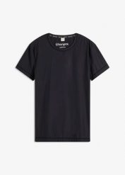 Bardzo miękki T-shirt funkcyjny, szybkoschnący. Zielone t-shirty damskie bonprix, bez wzorów, bez kołnierzyka. Za 79.99 zł.
