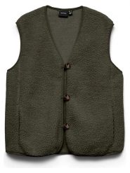 Vero Moda Kamizelka pluszowa w kolorze khaki rozmiar: XS. Brązowe kamizelki damskie Vero Moda, xs. Za 144.95 zł.