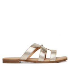 Klapki Lasocki. Żółte klapki damskie Lasocki, bez wzorów, bez obcasa. Za 129.99 zł.