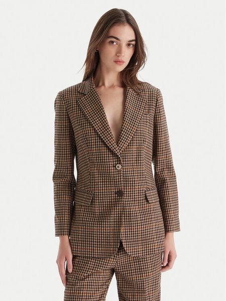 Liu Jo Marynarka MF5158 T4335 Brązowy Regular Fit. Brązowe marynarki i żakiety damskie Liu Jo, bez wzorów, z syntetyku. Za 649.99 zł.