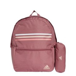 Plecak Classic Horizontal 3-Stripes. Czerwone plecaki damskie Adidas, bez wzorów, z materiału, klasyczne. Za 112.99 zł.