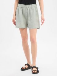 Marie Lund Lniane szorty Kobiety len zielony, 40. Zielone szorty damskie Marie Lund, bez wzorów, ze lnu, eleganckie. Za 139.95 zł.