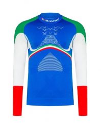 Koszulka termoaktywna męska X-Bionic Energy Accumulator 4.0 Patriot Italy. Niebieskie bielizna termoaktywna męska X BIONIC, l, bez wzorów, z dzianiny. Za 420.00 zł.