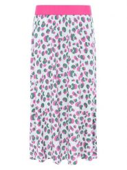 Zwillingsherz Spódnica "Colourful Leo" w kolorze białym rozmiar: L/XL. Białe spódniczki damskie Zwillingsherz, l, bez wzorów, z wiskozy, maxi, proste. Za 152.98 zł.