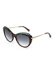Longchamp Damskie okulary przeciwsłoneczne w kolorze złoto-brązowo-turkusowym rozmiar: 55. Brązowe okulary przeciwsłoneczne damskie Longchamp. Za 219.60 zł.