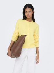 ONLY Kardigan "Simoni" w kolorze żółtym rozmiar: S. Żółte kardigany damskie Only, s, bez wzorów. Za 105.14 zł.