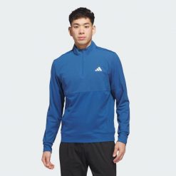 Bluza Ultimate365 Tour Quarter-Zip. Niebieskie bluzy bez kaptura męskie Adidas, s, z materiału. Za 529.00 zł.