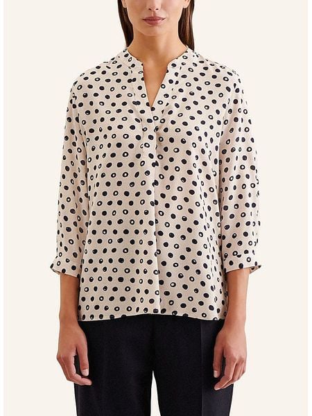 Seidensticker Bluzka w kolorze kremowo-czarnym rozmiar: 38. Brązowe bluzki damskie Seidensticker, bez wzorów, z wiskozy, bez kołnierzyka, bez ramiączek. Za 105.14 zł.