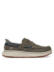 Skechers Półbuty Slip-ins Relaxed Fit: Troutt - Davey 205599/GRY Szary. Szare półbuty męskie Skechers, z materiału, bez zapięcia. Za 359.99 zł.
