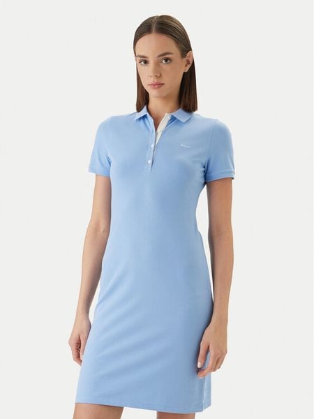 Gant Sukienka codzienna 4201468 Niebieski. Niebieskie sukienki damskie Gant, na co dzień, s, bez wzorów, z bawełny, bez kołnierzyka, bez ramiączek, proste. Za 547.99 zł.