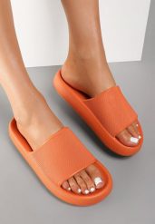Pomarańczowe Piankowe Klapki w Stylu Basic Oreithano. Brązowe bikini damskie Renee, bez wzorów. Za 44.99 zł.
