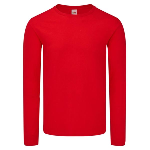 Męska Koszulka Z Długim Rękawem Iconic 150 Classic. Czerwone koszulki męskie z długim rękawem Fruit of the Loom, l. Za 47.99 zł.