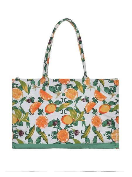 BLE Shopper bag w kolorze białym ze wzorem - 58 x 32 cm rozmiar: onesize. Białe shopper bag damskie BLE, bez wzorów, z materiału, na ramię, bez dodatków. Za 80.89 zł.