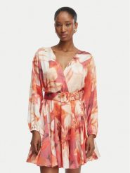 Marciano Guess Sukienka koktajlowa G6GK58 W2214 Pomarańczowy Regular Fit. Brązowe sukienki damskie Marciano Guess, z aplikacjami, z syntetyku, wizytowe, bez kołnierzyka, bez ramiączek. Za 1,089.00 zł.