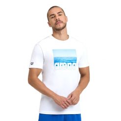 Koszulka sportowa Arena T-Shirt Solid Cotton. Białe t-shirty męskie Arena, m, bez wzorów, bez kołnierzyka. Za 129.99 zł.