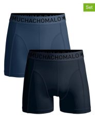 Muchachomalo Bokserki (2 pary) w kolorze granatowym rozmiar: M. Niebieskie bokserki męskie Muchachomalo, bez wzorów. Za 96.60 zł.