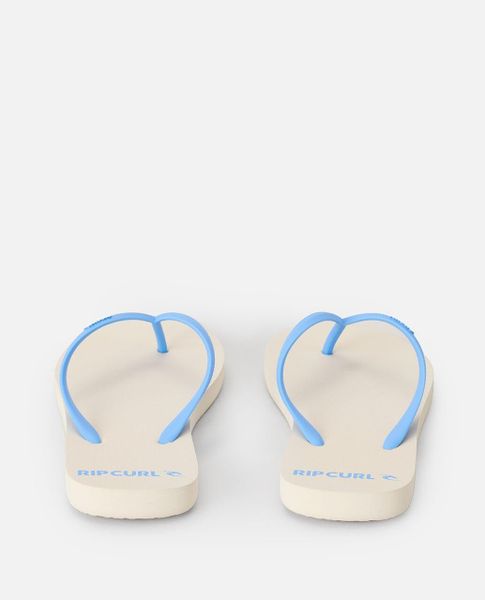 Japonki damskie Rip Curl Bondi Bloom. Niebieskie klapki damskie Rip Curl, bez wzorów, z materiału, bez obcasa. Za 69.99 zł.
