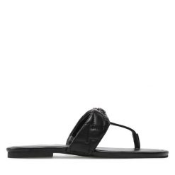 Japonki Kurt Geiger. Czarne klapki damskie Kurt Geiger, bez wzorów, bez obcasa. Za 319.99 zł.