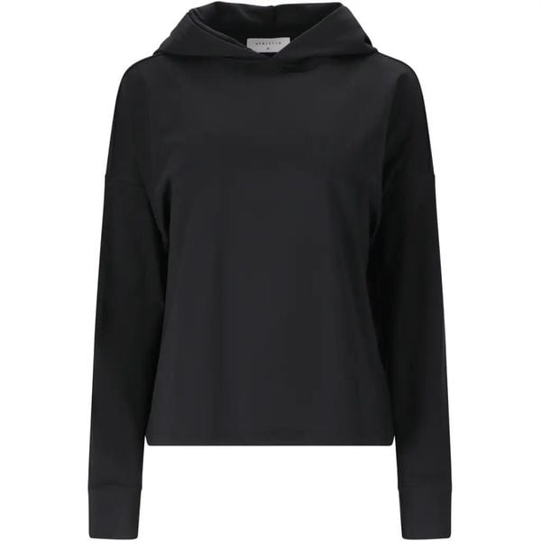 Bluza damska z kapturem Athlecia Guyana. Czarne bluzy sportowe damskie Athlecia, bez wzorów, ze skóry, bez ramiączek, z kapturem. Za 266.50 zł.