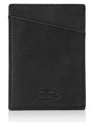 SPARWELL Skórzany portfel "Nixon" w kolorze czarnym - 8 x 11 x 0,50 cm rozmiar: onesize. Czarne portfele męskie SPARWELL, bez wzorów, z materiału. Za 34.99 zł.