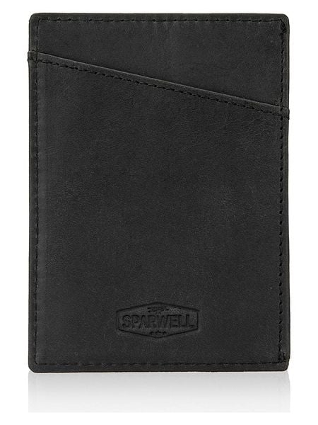 SPARWELL Skórzany portfel "Nixon" w kolorze czarnym - 8 x 11 x 0,50 cm rozmiar: onesize. Czarne portfele męskie SPARWELL, bez wzorów, z materiału. Za 34.99 zł.