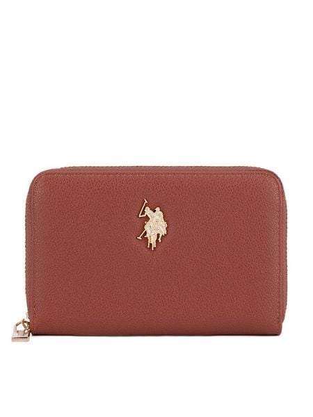 U.S. Polo Assn. Portfel BIUXT8383WVP Pomarańczowy. Brązowe portfele damskie U.S. Polo Assn., bez wzorów. Za 159.99 zł.