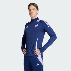 Koszulka Francja Training Top. Niebieskie t-shirty sportowe męskie Adidas, xl, bez ramiączek. Za 279.00 zł.