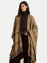 LAUREN RALPH LAUREN Ponczo 454P23618004 Brązowy jasny. Brązowe kardigany damskie Lauren Ralph Lauren, bez wzorów, z syntetyku. Za 989.99 zł.