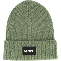 Czapka Slope Andie. Zielone czapki męskie SLOPE, bez wzorów, z materiału, eleganckie. Za 178.50 zł.