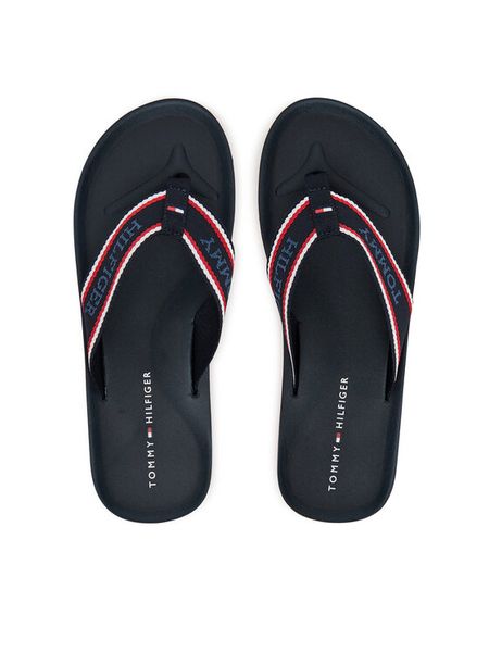 Tommy Hilfiger Japonki Comfort Hilfiger Beach Sandal FM0FM05510 Granatowy. Niebieskie klapki i japonki męskie Tommy Hilfiger, z materiału. Za 129.99 zł.