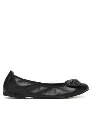 Caprice Baleriny 9-22111-46 Czarny. Czarne baleriny damskie Caprice, bez wzorów, ze skóry, bez obcasa. Za 209.99 zł.