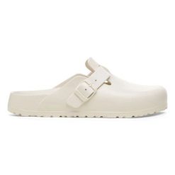 Klapki Birkenstock Boston Eva 1027382 białe. Białe klapki damskie bez wzorów, z materiału, bez obcasa. Za 460.03 zł.