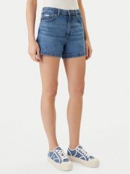 Guess Jeans Szorty jeansowe W5GD0S D5O13 Niebieski Regular Fit. Niebieskie szorty damskie Guess Jeans, z aplikacjami, z jeansu. Za 329.99 zł.