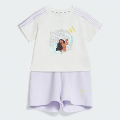 Zestaw adidas Disney z koszulką. Białe bluzki sportowe damskie Adidas, m, z bawełny, bez ramiączek. Za 179.00 zł.