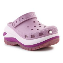 Klapki Crocs Mega Crush Clog 207988-5BX fioletowe. Fioletowe klapki damskie bez wzorów, bez obcasa. Za 544.84 zł.