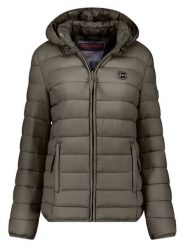 ANAPURNA Kurtka zimowa "Akitalana Hood" w kolorze khaki rozmiar: L. Brązowe kurtki damskie ANAPURNA, na zimę, l, bez wzorów, z puchu, bez kaptura. Za 130.99 zł.