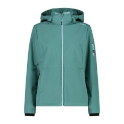 Kurtka damska turystyczna CMP 39A5006. Zielone kurtki damskie CMP, xs, bez wzorów, z softshellu, bez kaptura. Za 371.50 zł.