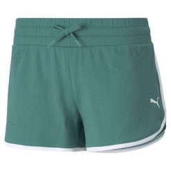 Krótkie spodenki damskie Puma SUMMER STRIPES. Niebieskie szorty damskie Puma, bez wzorów. Za 83.99 zł.
