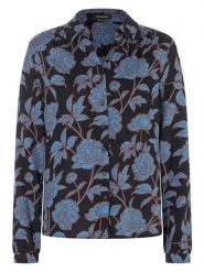 More & More Bluzka w kolorze niebiesko-czarnym rozmiar: 42. Czarne bluzki damskie MORE & MORE, s, bez wzorów, z wiskozy, klasyczne, bez kołnierzyka, bez ramiączek. Za 86.99 zł.