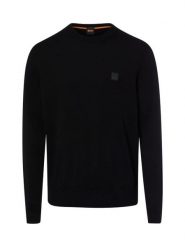 BOSS Orange sweter z dzianiny z zawartością kaszmiru - Kanovano Mężczyźni Bawełna czarny, XXL. Czarne swetry męskie Boss Orange, m, bez wzorów, z bawełny, bez kołnierzyka. Za 599.95 zł.