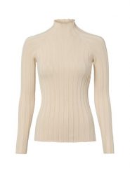 Marie Lund dzianinowa koszulka z długim rękawem Kobiety beżowy, L. Brązowe t-shirty damskie Marie Lund, l, bez wzorów, z dzianiny, bez kołnierzyka. Za 199.95 zł.