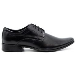 Olivier Buty męskie wizytowe 108 czarne. Czarne buty wizytowe męskie ze skóry, bez zapięcia. Za 367.89 zł.