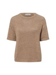 Marc O'Polo sweter z dzianiny z krótkim rękawem Kobiety brązowy, XXL. Brązowe swetry klasyczne damskie Marc O´Polo, xxl, z bawełny, bez kołnierzyka. Za 379.95 zł.